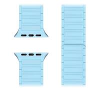 NALIA Nexus Correa Magnética Compatible con Apple Watch Correa Series Ultra/SE 10 9 8 7 6 5 4 3 2 1, 42/44/45/46/49mm, Silicona Transpirable, Banda Deportiva, Color:Azul Océano
