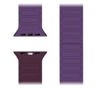 NALIA Nexus Correa Magnética Compatible con Apple Watch Correa Series Ultra/SE 10 9 8 7 6 5 4 3 2 1, 42/44/45/46/49mm, Silicona Transpirable, Banda Deportiva, Color:Violeta Baya