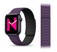 NALIA Nexus Correa Magnética para Apple Watch 38/40/41/42/44/45/46/49mm | Series 1-12, SE y Ultra, Cierre de lazo magnético, Diseño estriado, Silicona resistente al agua