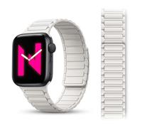 NALIA Nexus Correa Magnética para Apple Watch 38/40/41/42/44/45/46/49mm | Series 1-12, SE y Ultra, Cierre de lazo magnético, Diseño estriado, Silicona resistente al agua