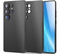 NALIA Phantom Compatible con Samsung Galaxy S25 Ultra Funda, Carcasa Rígida Extremadamente Fina de 0,3 mm, Anti-Huellas, Cubierta Delgada Mate, Estuche Minimalista y Ligera, Color:Negro Opaco