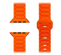 NALIA Pulse Correa de Silicona Compatible con Apple Watch Correa iWatch Series SE/10/9/8/7/6/5/4/3/2/1, 38/40/41/42mm, Correa Deportiva con Textura 3D y Cierre de Pin, Color:Naranja Neón