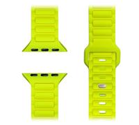 NALIA Pulse Correa de Silicona Compatible con Apple Watch Correa iWatch Series Ultra/SE 10 9 8 7 6 5 4 3 2 1, 42/44/45/46/49mm, Deportiva Textura 3D con Cierre de Pin, Color:Amarillo Neón
