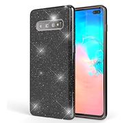NALIA Purpurina Funda Compatible con Samsung Galaxy S10 Plus, Carcasa Protectora Movil Silicona Ultra-Fina Glitter Bumper Lentejuela Cubierta Delgado Back-Cover Slim Smart-Phone Case, Color:Negro