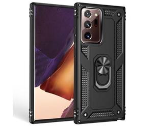 NALIA Ring Case Compatible con Samsung Galaxy Note 20 Ultra Funda, Carcasa con 360° Anillo Rotacion, Hardcase Cover & TPU Silicona Bumper, Estuche Rigida para Soporte de Coche Magnético, Color:Negro