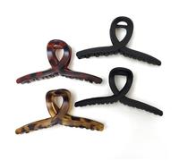 Nalodu Pinzas para el pelo de 5 pulgadas, extra grandes, antideslizantes, grandes, mate, para mujeres de cabello largo y rizado grueso, paquete de 4