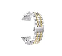 NALoRa Banda de 22 mm 20 mm apta for Samsung Galaxy Watch 3 41 45 mm 46 mm 42 mm Gear S3 Correa de acero Active2 40 44 mm Bucle de metal apto for Amazfit BIP 2 GTR (Color : Silver G, Size : 20mm)