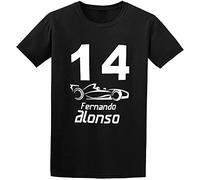 NaLoRa Fernando Alonso FT Fernando Alonso 14 Formula - Camiseta estampada para hombre, Negro, 3XL