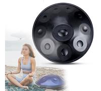 NaLsa 22 '' Tambores de Sartén de Mano de Acero 9/10/12 Notas Instrumento de Tambor de Handpan en D Juegos de Tambores Pequeños con Trípode de Tambor de Bolsa de Mano, Instrumento de Percusión Profesi