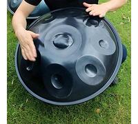 NaLsa 9 Notas D Tambor Menor de Manualidad, Tambor de Acero de 22 Pulgadas, con Palitos de Bolsas de Sartén de Mano Suave Y Trípode de Batería Plegable, Ajuste Manual Que Produce una Resonancia Agrada