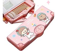 NALsa Caja de papelería Multifuncional Estuche de lápices de Dibujos Animados Lindo Caja de Almacenamiento de papelería Estuche de lápices para Estudiantes Juego de papelería