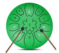 NaLsa Lengua de Tambor de Acero 6 Pulgadas 11 Notas C Mayor Drum Free Liting Kit Tank Tambor Percusión Druming de Mano con Mazos de Tambor Libro de Música de Viaje Acolchado Y Selecciones de Dedos/Ver