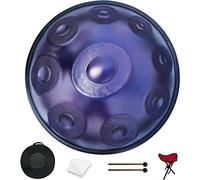 NaLsa Tambor de Acero Handpan de 432Hz, 9 Notas 22 Pulgadas D Instrumento de Tambor Menor, Tiene un Sonido Claro, Etéreo Y Distintivo (D3-A3 Bb3 C4 D4 E4 F4 G4 A4)