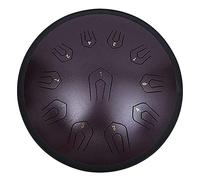 NaLsa Tambor de Lengua de Acero de 18 Pulgadas 22 Notas Tambre de Handpan Drum C Key Música Profesional Panda Tambor con Bolsa de Viaje para Yoga, Meditación, Musicoterapia/Púrpura