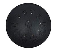 NaLsa Tambor de Lengua de Acero de 18 Pulgadas 22 Notas Tambre de Handpan Drum C Key Música Profesional Panda Tambor con Bolsa de Viaje para Yoga, Meditación, Musicoterapia/Negro
