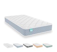 Nalui - Colchón Cuna Viscoelástico 117 x 57 cm Baby One Núcleo HR Adapt Foam, Tejido 3D Transpirable y Tejido Strech Hipoalergénico, Certificado Oeko-Tex® | Hecho en España. Altura ±12cm, Azul
