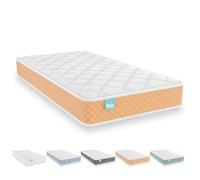 Nalui - Colchón Cuna Viscoelástico 117 x 57 cm Baby One Núcleo HR Adapt Foam, Tejido 3D Transpirable y Tejido Strech Hipoalergénico, Certificado Oeko-Tex® | Hecho en España. Altura ±12cm, Melocotón