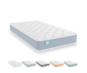 Nalui - Colchón Cuna Viscoelástico 120 x 60 cm Baby One Núcleo HR Adapt Foam, Tejido 3D Transpirable y Tejido Strech Hipoalergénico, Certificado Oeko-Tex® | Hecho en España. Altura ±12cm, Azul