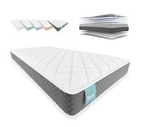 NALUI - Colchón Viscoelástico 120x200 One 15 con Firmeza Media y Grosor 15cm. Capa Viscoelástica Cloudfeel, Tejido Transpirable 3D Air Path y Multicapa 8 Airsoftpro. Fabricado en España, Gris