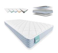 NALUI - Colchón Viscoelástico 135x200 One 15 con Firmeza Media y Grosor 15cm. Capa Viscoelástica Cloudfeel, Tejido Transpirable 3D Air Path y Multicapa 8 Airsoftpro. Fabricado en España, Azul