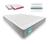 NALUI - Colchón Viscoelástico Reversible Gredos 200x200cm con Sistema VISCONFORT, Tejido Strech y Tejido 3D Transpirable. Altura: ±21cm | Firmeza Medio-Alta | Adaptable | Fabricado en España,Gris