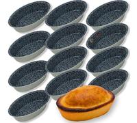 NAMAI - Juego de 12 Moldes Reposteria Pequeños, Aluminio, Aptos Para Lavavajillas, Revestimiento Antiadherente, Aptos Para Freidoras sin Aceite, Fabricados en Italia