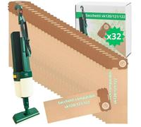 NAMAI - Juego de 32 bolsas Folletto VK 120/121/122, recambios compatibles, papel resistente, antibacterias, recambios Folletto (32 bolsas)