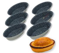 NAMAI - Juego de 6 Moldes Reposteria Pequeños, Aluminio, Aptos Para Lavavajillas, Revestimiento Antiadherente, Aptos Para Freidoras sin Aceite, Fabricados en Italia
