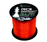 Namaka® Hilo ROI Fluorocarbon Coating línea de pesca All Round MT 1000 Diám. de 0,20 a 0,80 (Ø 0,25 mm - 5,37 kg - 1000 m, monofilamento ROI naranja)