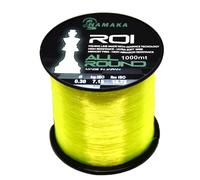 Namaka® hilo ROI Fluorocarbon Coating para pesca All Round 1000 m Diámetro de 0,20 a 0,80 (Ø 0,45 mm - 14,95 kg - 1000 m, MONOFILO ROI AMARILLO)
