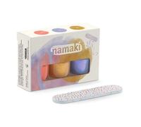 Namaki Juego de 3 esmaltes de uñas orgánicos para niños, con base de agua, fórmula exfoliante, con lima de uñas, 3 x 7,5 ml