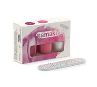 Namaki Juego de 3 esmaltes de uñas orgánicos para niños, sorbete de frutas, base de agua, fórmula exfoliante, con lima de uñas, 3 x 7,5 ml