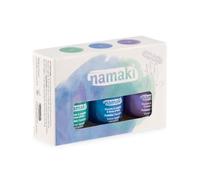 Namaki Set de esmalte de uñas - Caribe Azul Electric Blue Violeta Glitter