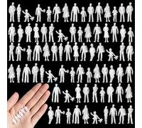 Namalu 100 Personajes en Miniatura para Modelismo 1:100 Escala Figuras de Diorama Figuritas de Personas Blancas sin Pintar Mini Maquetas Arquitectónica Modelos de Personas para Escenas Trenes