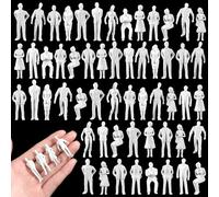 Namalu 100 Personajes en Miniatura para Modelismo 1:50 Escala Muñecos Figuras de Diorama Figuritas de Personas Blancas sin Pintar Mini Maquetas Arquitectónica Modelos de Personas para Escenas Trenes