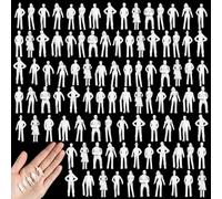 Namalu 150 Personajes en Miniatura para Modelismo 1:75 Escala Figuras de Diorama Figuritas de Personas Blancas sin Pintar Mini Maquetas Arquitectónica Modelos de Personas para Escenas Trenes