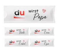 Namalu 20 Regalos para Anunciar Embarazo Du Wirst Papa Oma Opa Estuche de Fieltro para Chocolate Regalo de Embalaje Compatible con Duplo para Sorpresa de Bebé, sin Chocolate