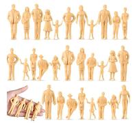 Namalu 30 Figuras de Personas en Miniatura a Escala 1: 25 Figuras para Modelismo Ferroviario Mini Modelos de Personajes de Diorama sin Pintar Sentados y de Pie para Trenes Escena Arquitectónica
