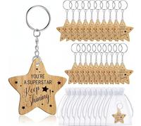 Namalu 30 llaveros de estrella para salir de la escuela, regalos de clase de fin de curso, regalo de profesor a alumno, regalo de despedida con texto en inglés "You're a Superstar Keep Shining End of