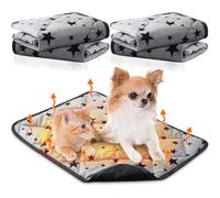 Namalu 4 Cama para Gatos Autocalentable Alfombra para Gatos Autocalentable con Estampado de Estrellas Cojín Suave para Perros Alfombra para Mascotas Antideslizante y Lavable (Rectángulo, 60 x 90 cm)