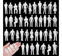 Namalu 50 Personajes en Miniatura para Modelismo 1:30 Escala Muñecos Figuras de Diorama Figuritas de Personas Blancas sin Pintar Mini Maquetas Arquitectónica Modelos de Personas para Escenas Trenes