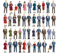 Namalu 80 Mini Figuras de Personas Pintadas a Escala 1:50 Modelos de Personas en Miniatura de Arquitectura de Tren Juguetes de Personas Pequeñas Plásticas Sentadas o de Pie para Escena en Miniatura
