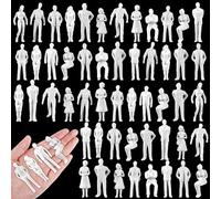 Namalu 80 Personajes en Miniatura para Modelismo 1:30 Escala Muñecos Figuras de Diorama Figuritas de Personas Blancas sin Pintar Mini Maquetas Arquitectónica Modelos de Personas para Escenas Trenes