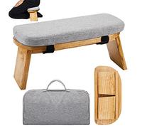 Namalu Banco de Meditación con Bolsa de Transporte, Taburete de Meditación para Arrodillarse Banco de Meditación de Yoga Portátil Taburete de Oración Plegable Ergonómico con Cojín Suave