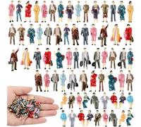 Namalu Escala 1: 87 Ho Conjunto de Figuras de Minipersonas Modelo de Personas Diminutas Pintadas Figuras de Personas Pequeñas en Miniatura de Plástico Sentadas y de Pie(50)
