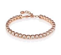 namana Pulsera de Tenis en Oro Rosa para Mujer. Pulsera de Acero Inoxidable con Cristales de Swarovski. Pulsera Bañada en Oro Rosa de 8 Quilates con Caja de Regalo (21)