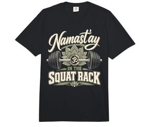 Namastay en el Estante de Sentadillas Gimnasio Yoga Divertido Comfort Colors Adult Heavyweight T-Shirt