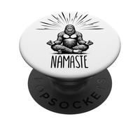 Namaste Bigfoot Yoga Meditación Funny Bigfoot Yoga Pose PopSockets PopGrip Adhesivo