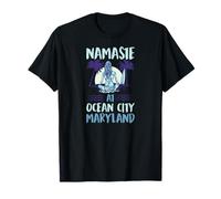 Namaste En Ocean City Maryland Beach Lindo Yoga En La Playa Camiseta