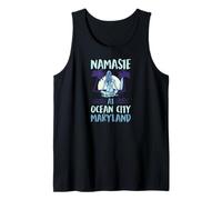 Namaste En Ocean City Maryland Beach Lindo Yoga En La Playa Camiseta sin Mangas